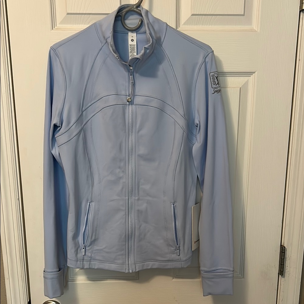 Lululemon Athletica Blue Utility Jacket with Collar TPC sawgrass. Womens golf